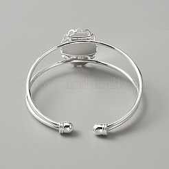 Alloy Double Wire Cuff Bangle Makings&nbsp;FIND-WH0126-156P
