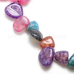 Natural Nuggets Crackle Agate Beads Strands&nbsp;G-P032-06