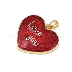 Brass Enamel Pendants&nbsp;KK-D424-31C-G