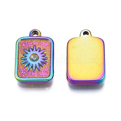 Rack Plating Rainbow Color Alloy Pendant Rhinestone Settings&nbsp;PALLOY-N163-184