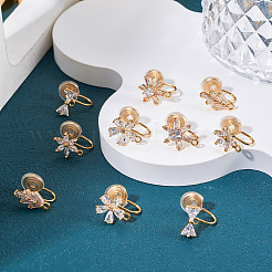 10Pcs 5 Styles Brass Micro Pave Cubic Zirconia Ear Cuff Findings&nbsp;KK-TA0003-23