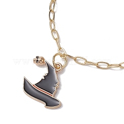 Witch & Ghost Alloy Enamel Charm Bracelets&nbsp;BJEW-JB10703