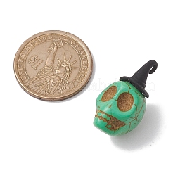 Halloween Theme Dyed Synthetic Turquoise Pendants&nbsp;PALLOY-JF02658