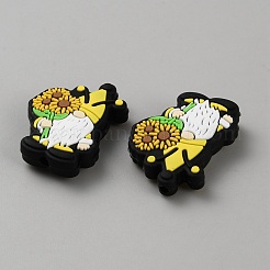 Flower Theme Silicone Focal Beads&nbsp;LS-SIL-SZC0002-07C