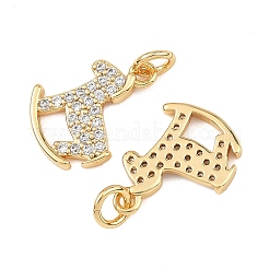 SHEGRACE Brass Clear Cubic Zirconia Charms&nbsp;XGRQ3P271-569G