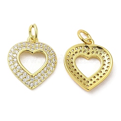 Brass Pave Cubic Zirconia  Pendants&nbsp;KK-Z028-16G