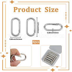 6Pcs Alloy Spring Gate Rings&nbsp;FIND-SP0001-24P