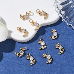 SHEGRACE Brass Micro Pave Cubic Zirconia Pendants&nbsp;XGRQ3D074-508G