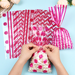 100Pcs 4 Styles Rectangle Plastic Candy Bags&nbsp;ABAG-WH20013-19E