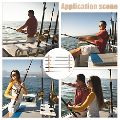 5-Tier Bamboo Wall Mounted Fishing Rod Holder Stands&nbsp;ODIS-WH0025-256