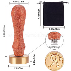 1Pc Golden Tone Brass Stamp Head&nbsp;DIY-CA0006-34R