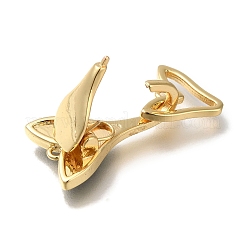 Brass with Shell Fold Over Clasps&nbsp;KK-H480-48G-02
