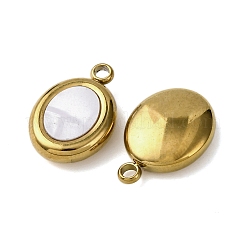 304 Stainless Steel Resin Pendants&nbsp;STAS-P406-15E-G