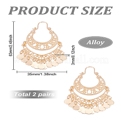 2 Pairs Alloy Filligree Teardrop Chandelier Earrings for Women&nbsp;EJEW-LP0001-60