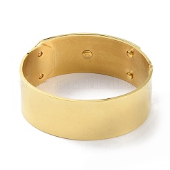 PVD Vacuum Plating Donut 304 Stainless Steel Bangles&nbsp;BJEW-G700-07B-G