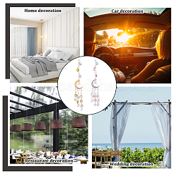 2Pcs 2 Colors Crystal AB Chandelier Glass Octagon Pendant Decorations&nbsp;HJEW-GA0001-40