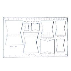 Multifunctional Acrylic Drawing Scale Ruler&nbsp;DIY-WH0496-79B