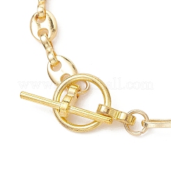 Brass Coffee Bean Chain and Paperclip Chain Bracelet Making&nbsp;AJEW-JB01566