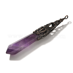 Natural Amethyst Pointed Big Pendants&nbsp;G-P560-02R-21