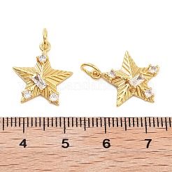 Rack Plating Brass Micro Pave Cubic Zirconia Pendants&nbsp;KK-Z071-83G