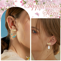 Bowknot Alloy Stud Earring Findings&nbsp;FIND-BBC0005-24
