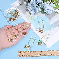 10Pcs 5 Colors Carbon Steel Paper Clips&nbsp;AJEW-PH01713
