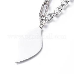 Non-Tarnish 304 Stainless Steel Paperclip Chains & Cable Chain Jewelry Sets&nbsp;SJEW-K153-12P