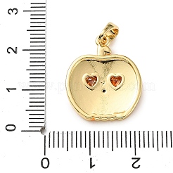 Brass Micro Pave Cubic Zirconia Pendants&nbsp;KK-I383-06G-03