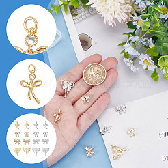 Alloy & Brass Cubic Zirconia Charms&nbsp;ZIRC-AR0001-27