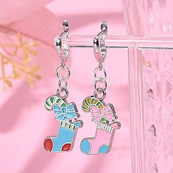 Anti-Tarnish Rhodium Plated 925 Sterling Silver Leverback Earrings&nbsp;X-STER-K168-003P