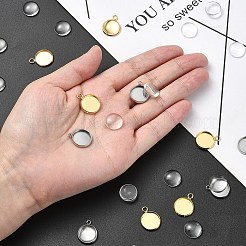 DIY Blank Dome 304 Stainless Steel Pendants Making Kits&nbsp;DIY-YW0010-48
