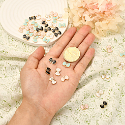 40Pcs 4 Colors Alloy Enamel Pendants&nbsp;ENAM-CJ0002-17