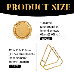 6Pcs Iron Tray&nbsp;AJEW-MB0001-17