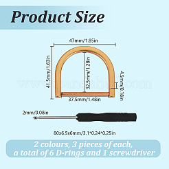 6Pcs Alloy D-Ring Anchor Shackle Clasps&nbsp;FIND-DR0001-76