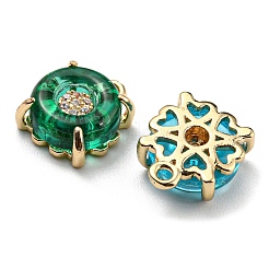 Brass Micro Pave Cubic Zirconia Charms&nbsp;KK-D038-03G