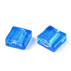 Handmade Silver Foil Lampwork Beads&nbsp;FOIL-S006-12x12mm-08