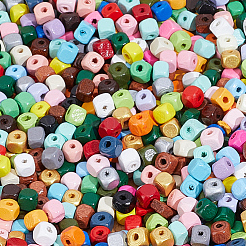 Spray Painted Wooden Beads&nbsp;WOOD-PA0001-53C