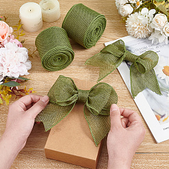 10 Yards Burlap Ribbons&nbsp;SRIB-WH0026-11B
