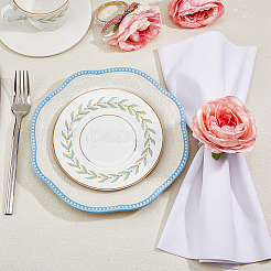 Artificial Rose Flower Cloth Napkin Rings&nbsp;AJEW-WH0314-75