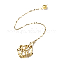 3Pcs 3 Styles 304 Stainless Steel Chain Macrame Pouch Empty Stone Holder Dowsing Pendulums&nbsp;HJEW-JM02323-01