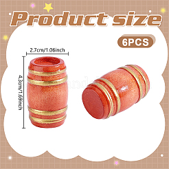 Wood Barrels Miniature Ornaments&nbsp;DIY-WH0308-916