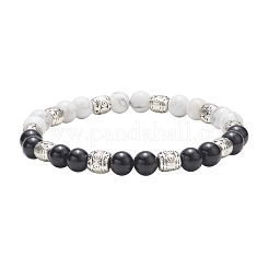 4Pcs 4 Style Natural & Synthetic Mixed Gemstone Strech Bracelets Set&nbsp;BJEW-JB09347