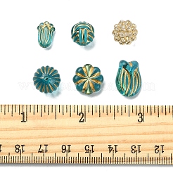 6 Style Plating Acrylic Beads&nbsp;PACR-FS0001-01