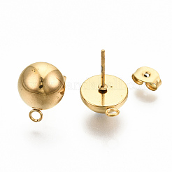 304 Stainless Steel Stud Earring Findings&nbsp;X-STAS-Q225-16B-10mm