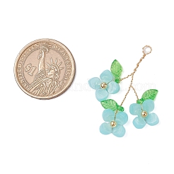 Plastic with Acrylic & Copper Wire Pendants&nbsp;PALLOY-JF03601-02