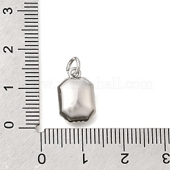 Brass Micro Pave Cubic Zirconia and Glass Pendants&nbsp;KK-N289-14P-01