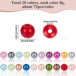 20 Colors Spray Painted ABS Plastic Imitation Pearl Beads&nbsp;OACR-SC0001-43