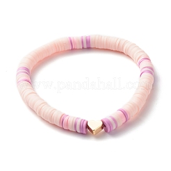 Synthetic Hematite & Polymer Clay Heishi Beads Stretch Bracelets Set&nbsp;BJEW-JB07380