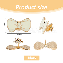 16Pcs Bowknot Enamel Pins&nbsp;JEWB-FH0002-01B