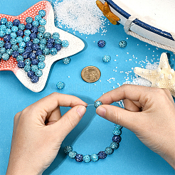 90Pcs 3 Styles Pave Disco Ball Beads&nbsp;RB-LT0001-01A